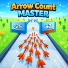 Arrow Count Master is a hyper-casual mathematical puzzle game that offers an enjoyable experience. Players control arrows flying across the screen, aiming to multiply the number of arrows to destroy obstacles and defeat enemies. The game has fast-paced, simple, and easy-to-understand gameplay, making it suitable for casual entertainment.