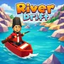 River Drift is a relaxing endless runner arcade game where players control a boat sailing down a river. Navigate the boat to avoid obstacles, collect items, and complete missions to unlock new characters and boats. There's no specific finish line, but the race can end at any time if the boat collides with rocks, logs, or any other obstacle.