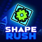 Shape Rush is a fast-paced reflex game where players control a shape moving through obstacles on a track. Your goal is to travel as far as possible without crashing.