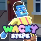 Wacky Steps is a fun and unique walking simulation game where players control a blocky character to carefully walk down the street without tripping over cracks or obstacles.