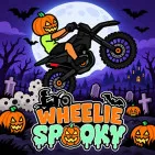 Wheelie Spooky is a unique, lighthearted, yet challenging game that draws players in with its blend of a vehicle-based theme and a spooky, eerie yet adorable atmosphere. In the game, you take on the role of a daring rider wearing a pumpkin-head helmet, performing skillful wheelies across haunted tracks.

