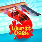 Wurst Dash is a fun, endless runner game where players control a hot dog on a challenging journey. Enter a world full of dangers, try to survive as long as possible as a hot dog, and don't get cut, smashed, or burned! That's your goal in Wurst Dash.